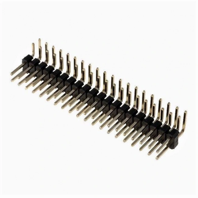 Erkek Pin Header 2X20 Pin Male 2.54mm 90° Çift Sıra