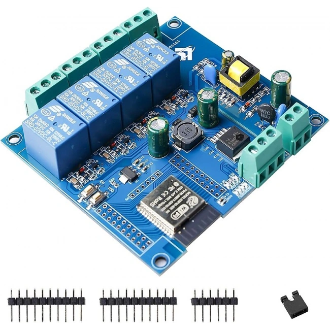 ESP32 WiFi Bluetooth AC 220V / DC 5-30V 4 Kanal Röle Kartı