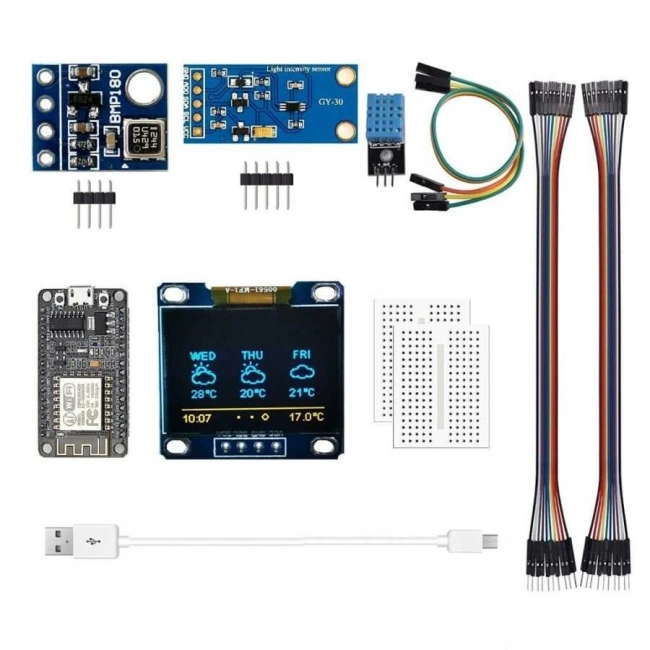 ESP8266 Hava Durumu Ölçüm Seti - Demonte Sıcaklık Nem ve Basınç Ölçer