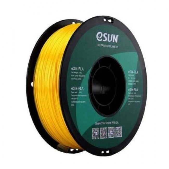 Esun eSilk 1.75mm Parlak Yüzeyli Sarı Filament - Yellow