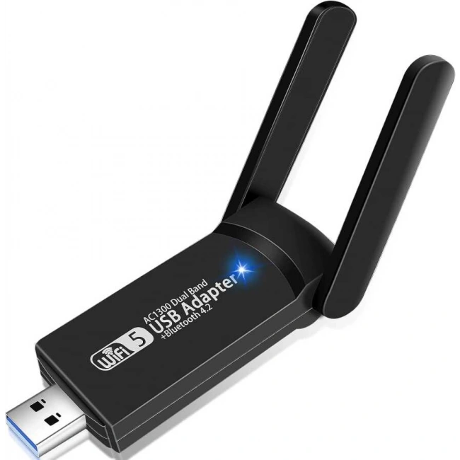 FENVI Çift Bant USB 3.0 WiFi Adaptör 1300Mbps Bluetooth 4.2 Kablosuz Ağ Alıcısı