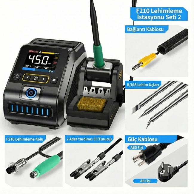 FNIRSI DWS-200 F210 High Allocation Lehimleme İstasyonu