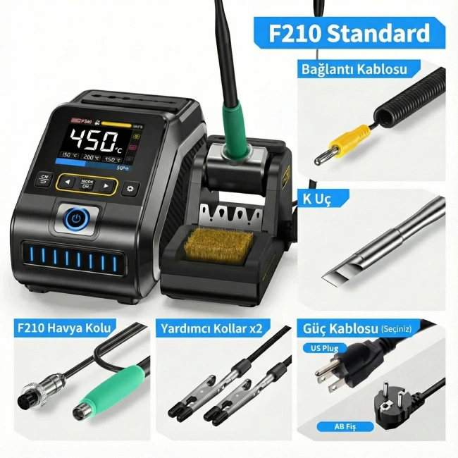 FNIRSI DWS-200 F210 Standart Lehimleme İstasyonu