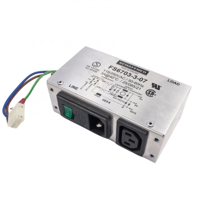 FS6703-3-07 EMI Filtre 3A Anahtarlı Erkek Power Soketi - Power Filter