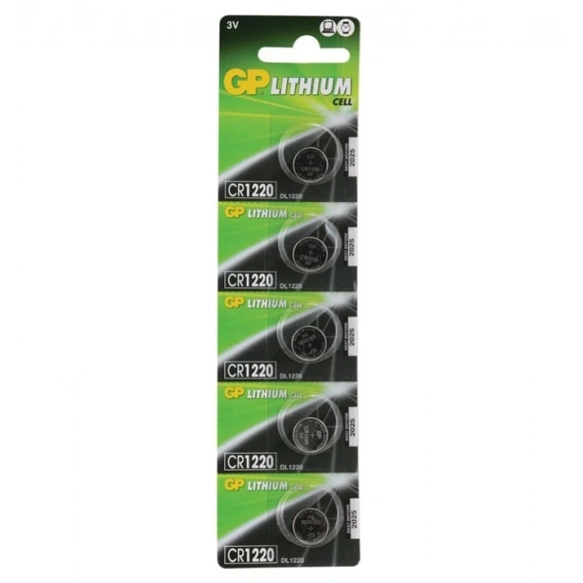 GP CR1220 3V Lityum Pil 5li Blister