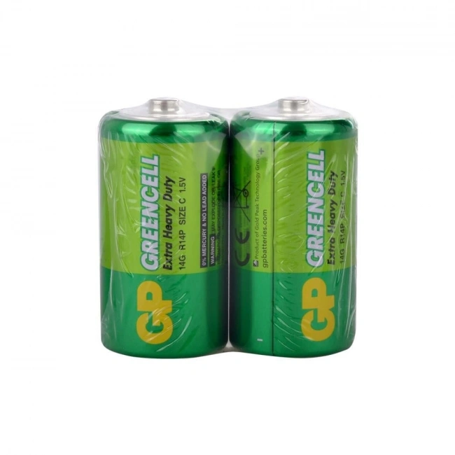 GP GP14G Greencell R14 Çinko C Orta Boy Pil 2li Shrink