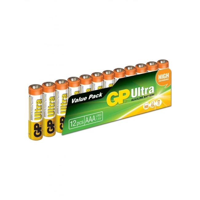 GP LR03 1.5V Ultra Alkalin AAA İnce Kalem Pil 12li
