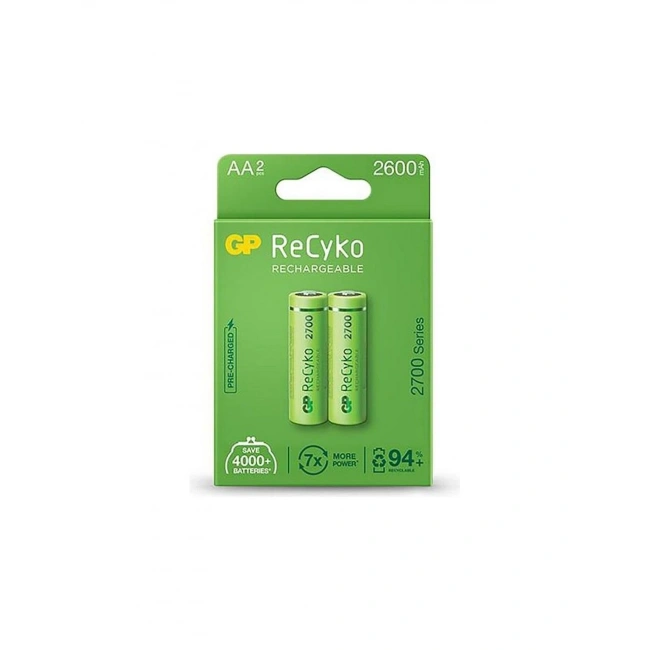 GP Recyko 2700 Seri 2600 mAh Şarjlı AA Kalem Pil 2li