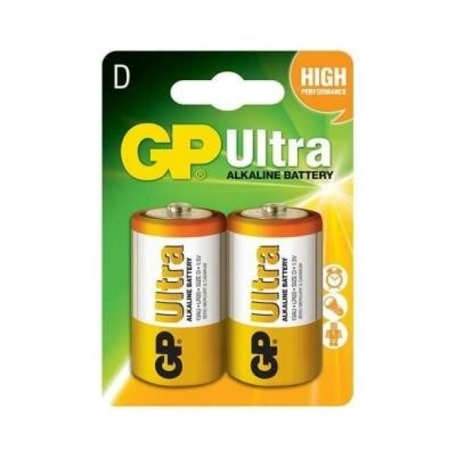 GP Ultra 2li LR20 D Size Alkalin Pil - GP13AU