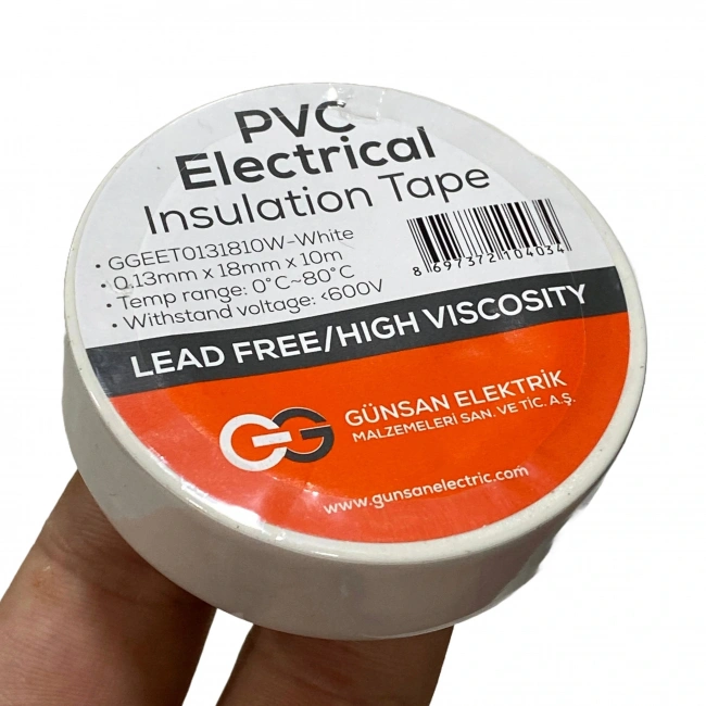 Günsan İzole Elektrik Bandı Beyaz