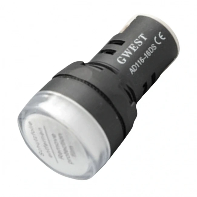 Gwest 22-110V-B 22mm Beyaz Ledli Sinyal Lambası 110V