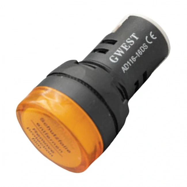 Gwest 22-24V-S 22mm Sarı Ledli Sinyal Lambası 24V