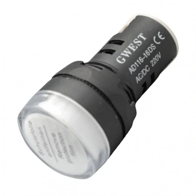 Gwest 22-B 22mm Beyaz Ledli Sinyal Lambası 220V