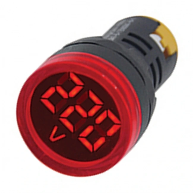 Gwest 22 VS-K 22mm AD-116 Serisi Kırmızı Voltmetre 24-550V