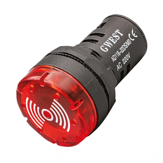 Gwest 22DS-MS 22mm Sesli Led Flaşör İkazlı Buzzer 220V