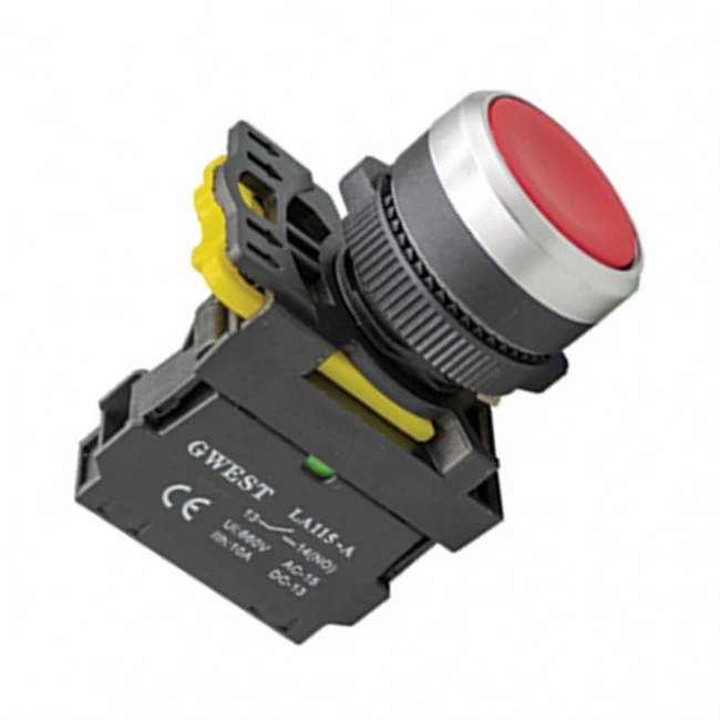 Gwest A5-01 22mm Kırmızı Yaylı Buton 1NC