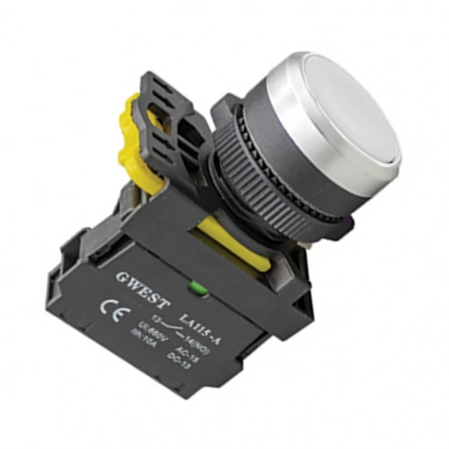 Gwest A5-31 22mm Beyaz Yaylı Buton 1NO