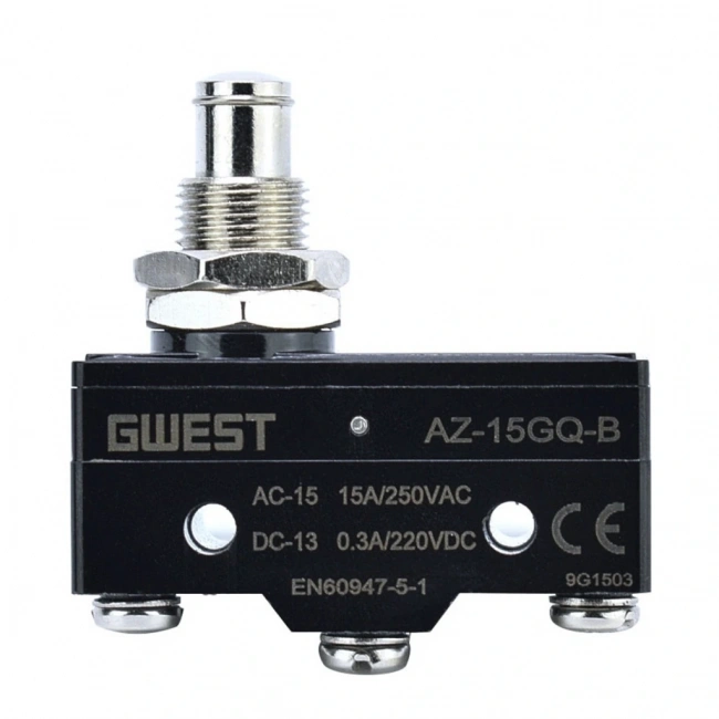 Gwest AZ-15GQ-B Kalın Kısa Metal Pimli Mikro Switch 15A 1NO + 1NC