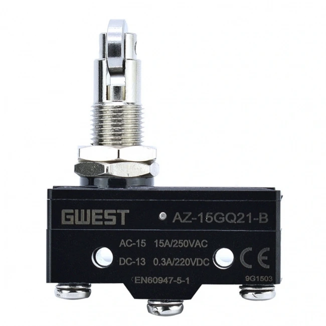 Gwest AZ-15GQ21-B Yan Dik Metal Makaralı Mikro Switch 15A 1NO + 1NC