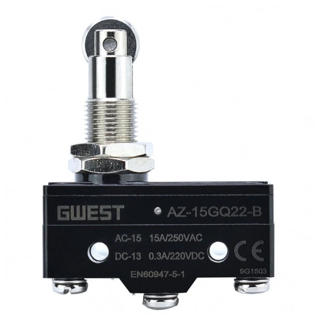 Gwest AZ-15GQ22-B Dikey Metal Makaralı Mikro Switch 15A 1NO + 1NC
