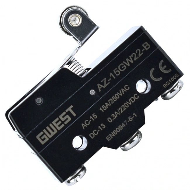 Gwest AZ-15GW22-B Kısa Metal Makaralı Mikro Switch 15A 1NO + 1NC