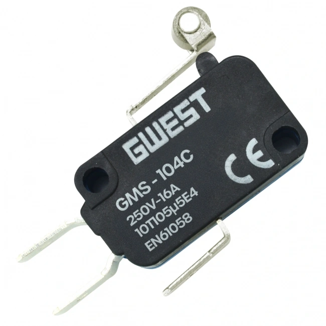 Gwest GMS-104C Kısa Kollu Metal Makaralı Mikro Switch 10A