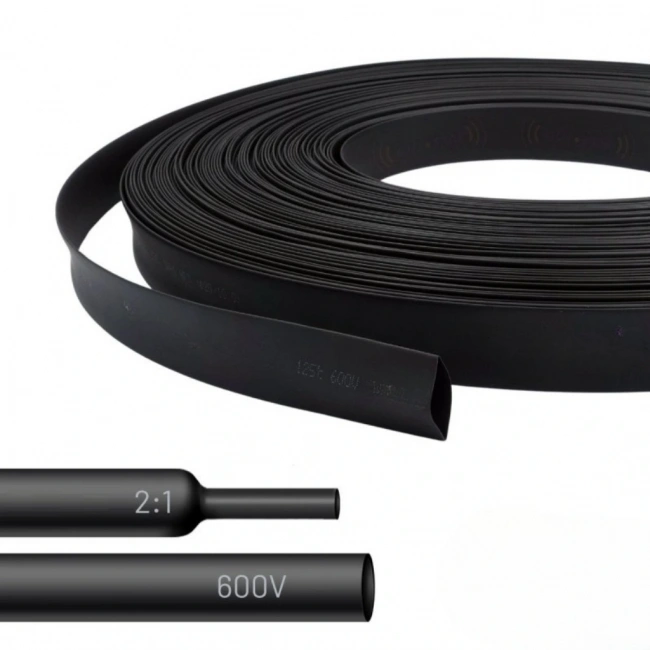 Gwest Woer Isı İle Daralan Makaron Siyah Çap:8mm 100 Metre