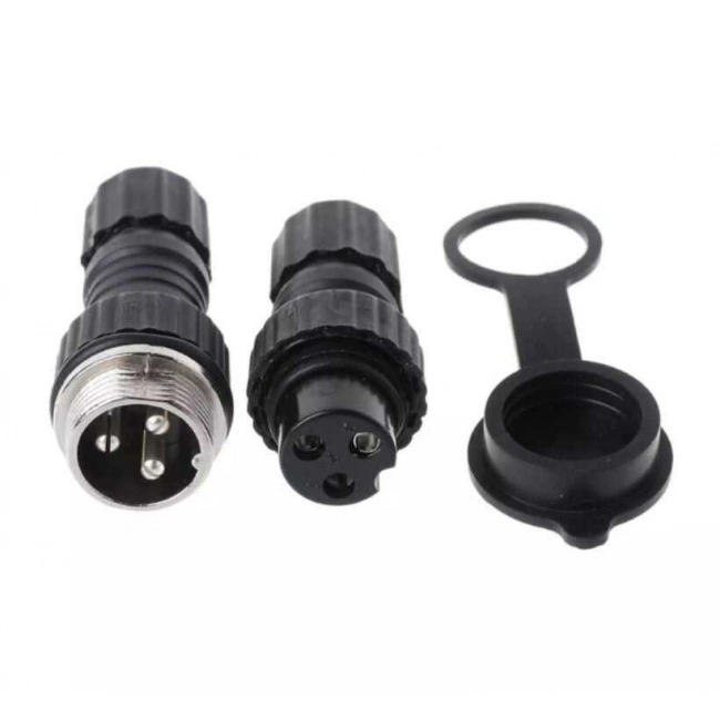 GX-16 3-Pin Su Geçirmez Mike Konnektör