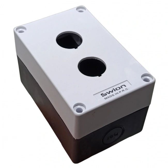 HJ9 22mm Buton Kutusu Gri-Siyah İkili