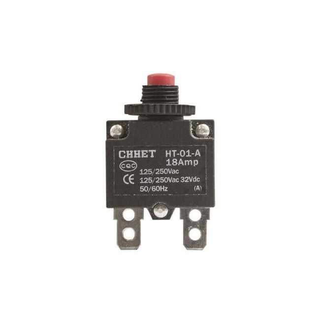 HT-01-A 18A Aşırı Akım Koruyucu Devre Kesici Sigorta - Kırmızı