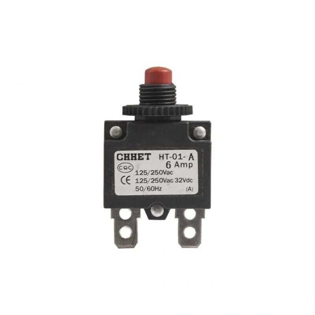 HT-01-A 6A Aşırı Akım Koruyucu Devre Kesici Sigorta - Kırmızı