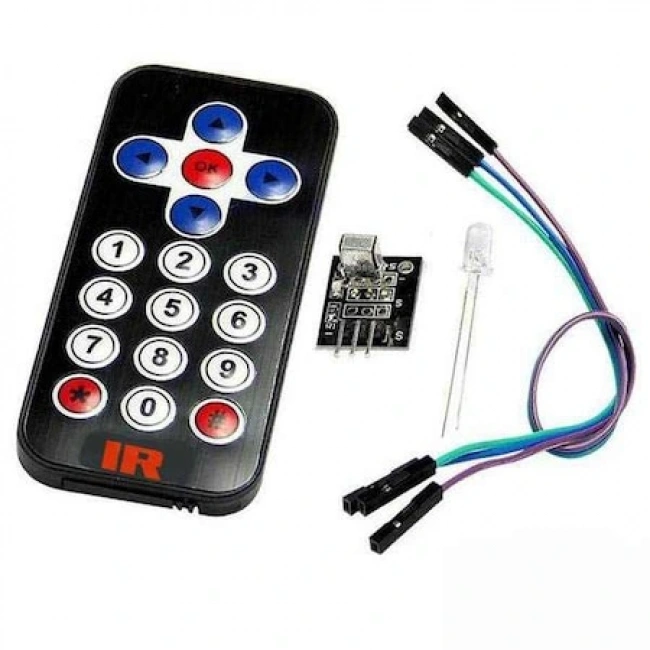 HX1838 IR Alıcı Verici Kablosuz Kumanda Kontrol Kiti