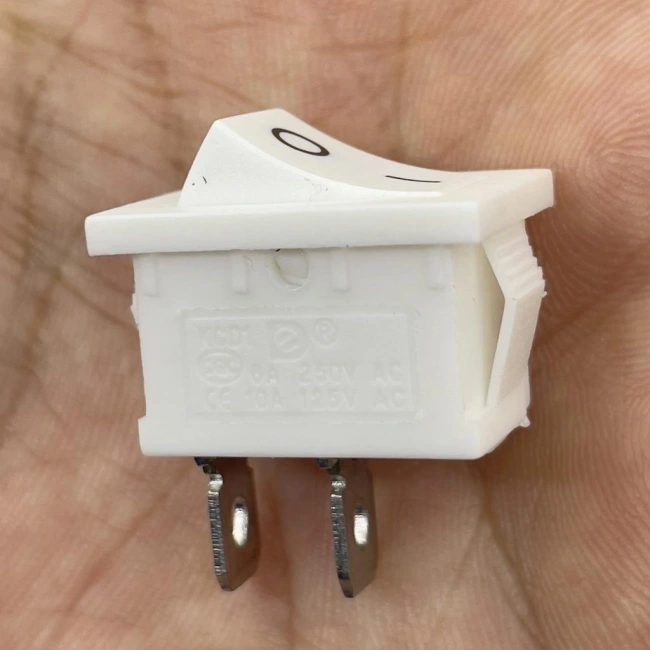 IC-120B Mini Işıksız Anahtar 2P On-Off Beyaz