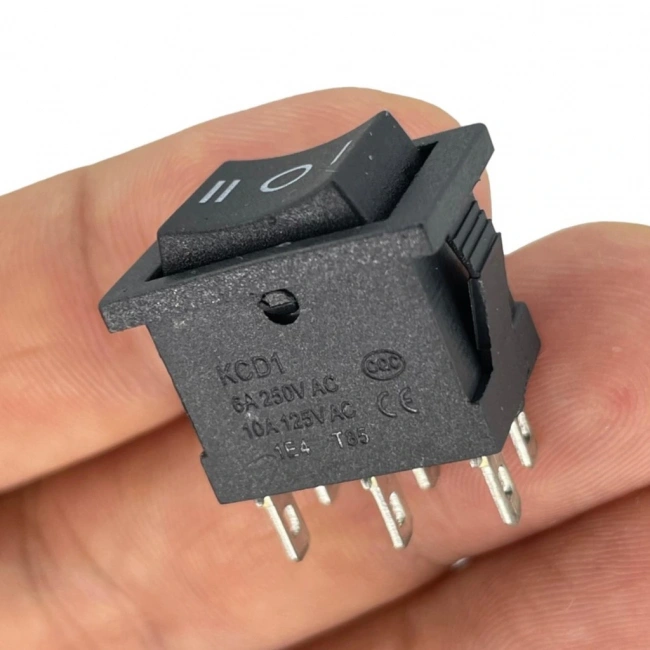 IC-123-6 Mini Işıksız Anahtar On-Off-On 6P