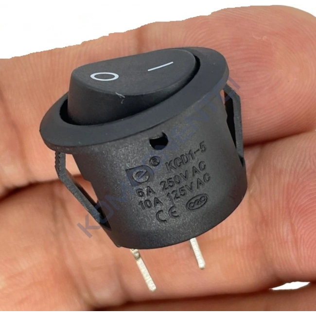 IC-133-2 Yuvarlak Işıksız Anahtar Yaylı (On)-Off 2P