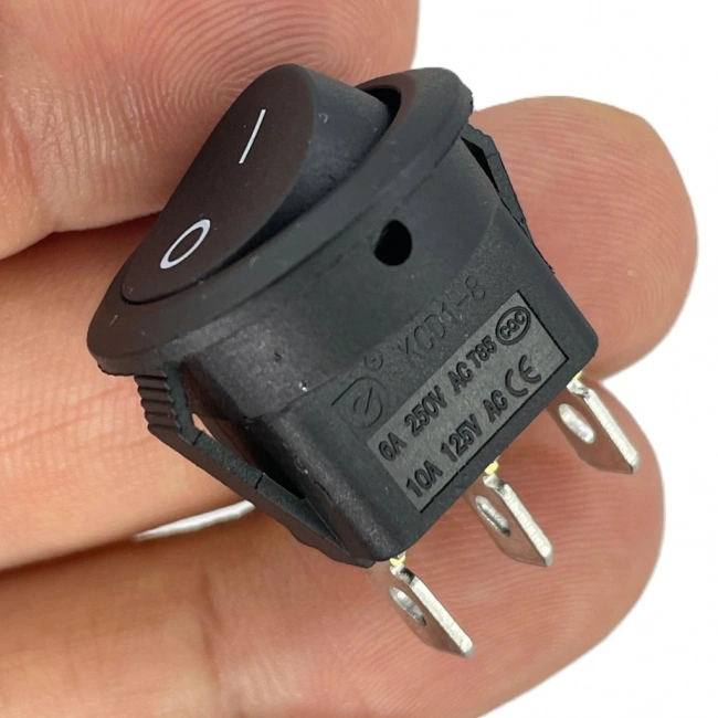 IC-133-3 Yuvarlak Işıksız Anahtar ON-OFF 3P