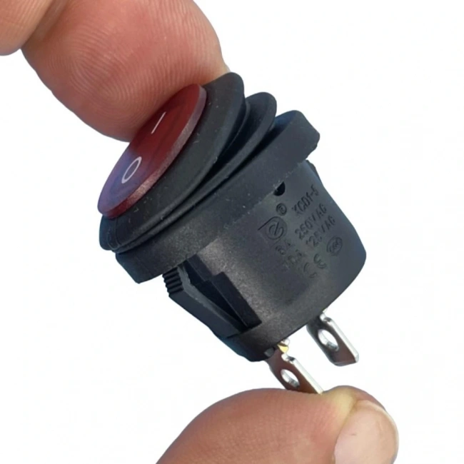 IC-133W Su Geçirmez Yuvarlak Işıksız Anahtar ON-OFF 2P