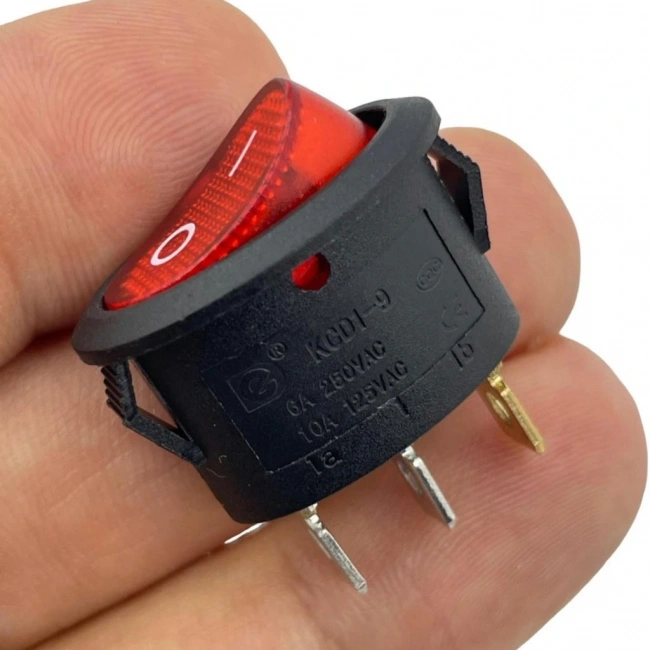 IC-134B Oval Işıklı Anahtar On-Off 3P