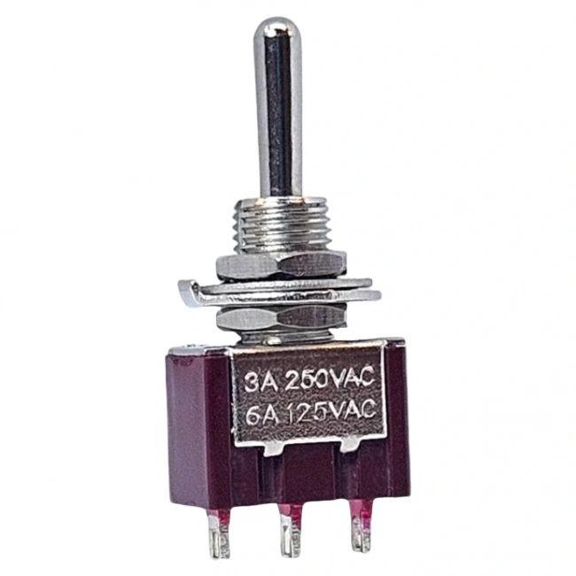 IC-142 Toggle Switch Yaylı On-Off-Mom (Kaliteli) Ø6mm MTS-113