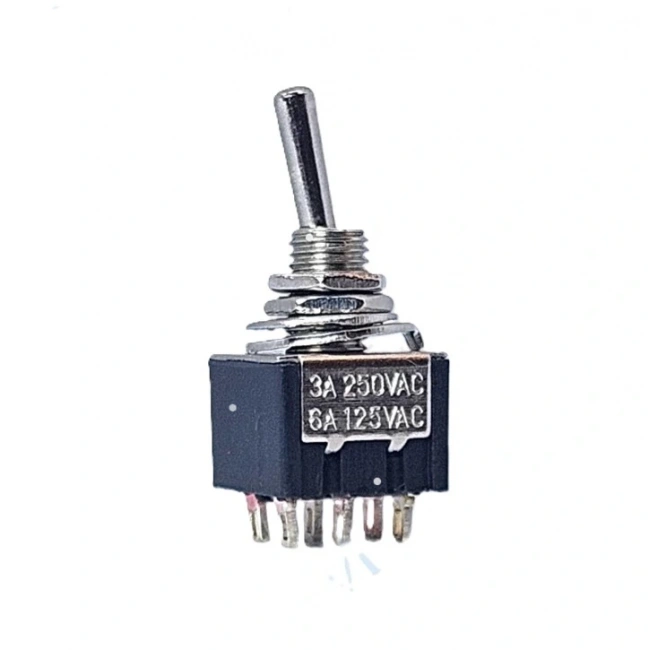IC-146 Toggle Switch Yaylı Off-Mom 6P Ø6mm MTS-212