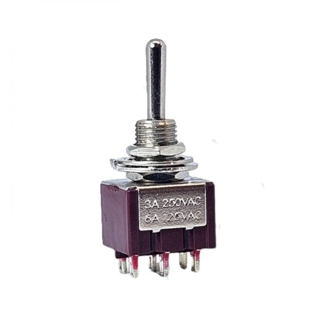 IC-148 Toggle Switch Yaylı Mom-Off-Mom 6P Ø6mm MTS-223 (Kaliteli)