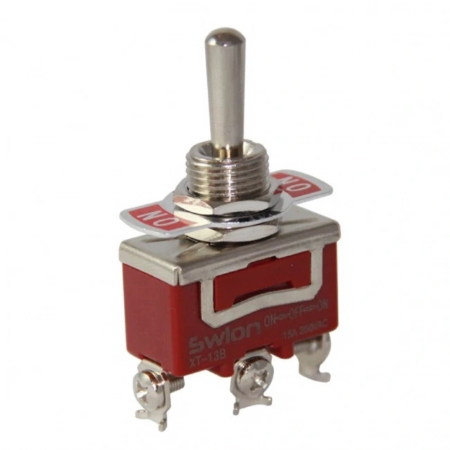 IC-153S Toggle Switch Büyük Boy Vidalı 3P 12mm 15A On-Off-On