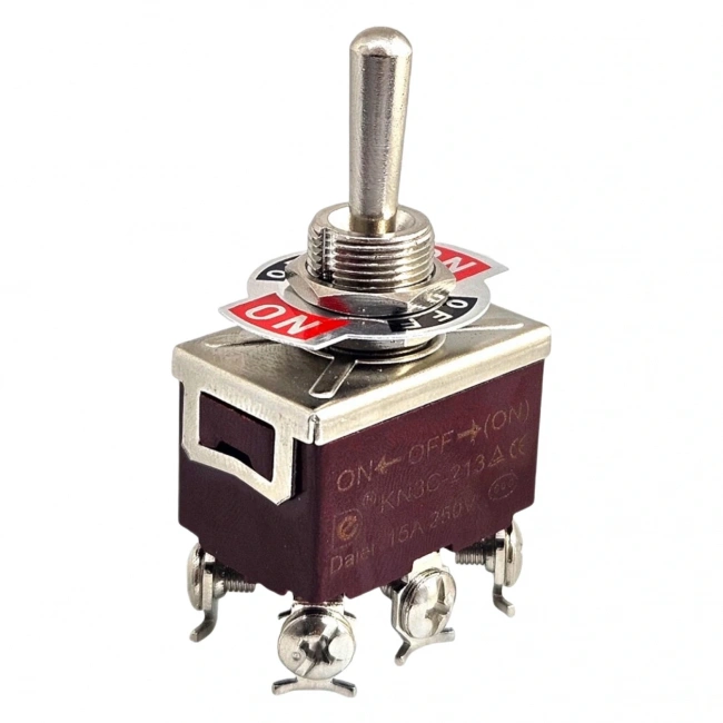 IC-160 Toggle Switch Mom-Off-Mom Ø12mm 6P KN3C-223