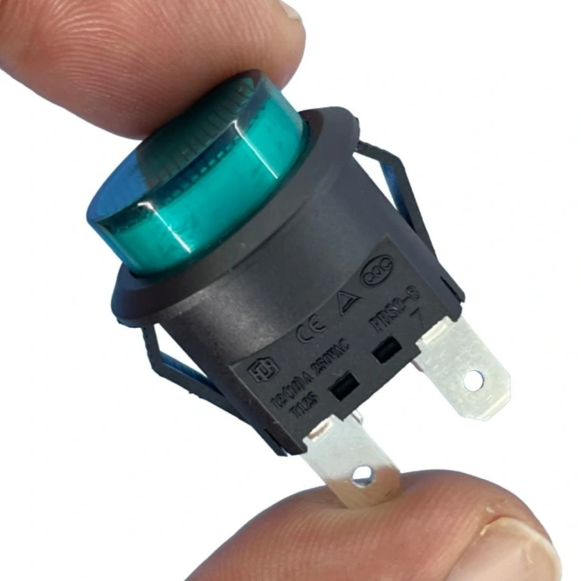 IC-180N Buton Plastik 22mm 12V 4P Yeşil