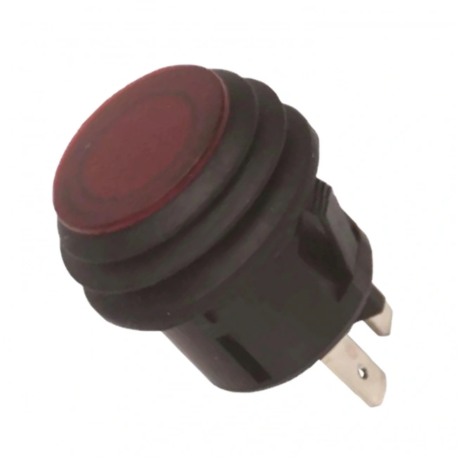 IC-180W Basmalı Yuvarlak Kırmızı Işıklı Kalıcı Körüklü Anahtar 20A 12V ASW-29D
