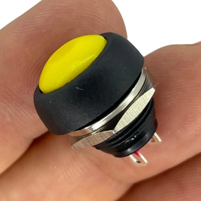 IC-184 Sarı Plastik Push Buton 12mm PBS-33B