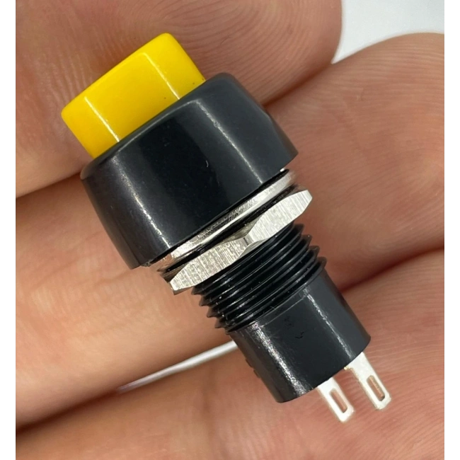 IC-190 Sarı Buton Yuvarlak Plastik Kalıcılı 10mm