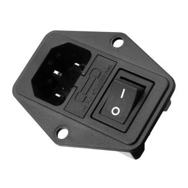 IC-214 C14 Power Soket Sigorta Yuvalı Anahtarlı Pano Tip