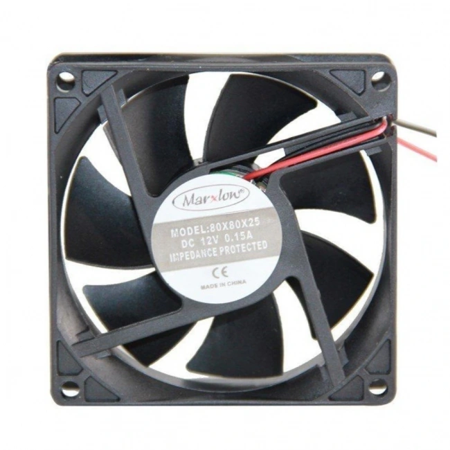 IC-216 Kare Fan 80x80x25mm 12V DC 2 Kablo