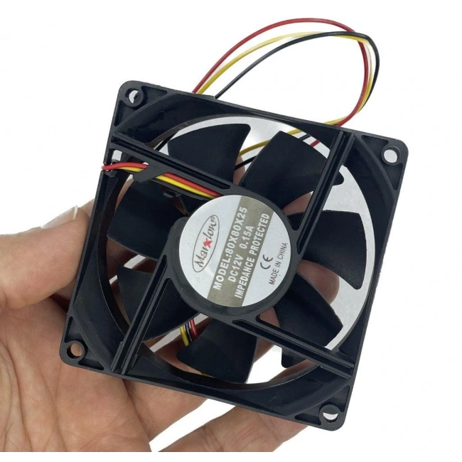 IC-216 Kare Fan 80x80x25mm 12V DC 3 Kablo